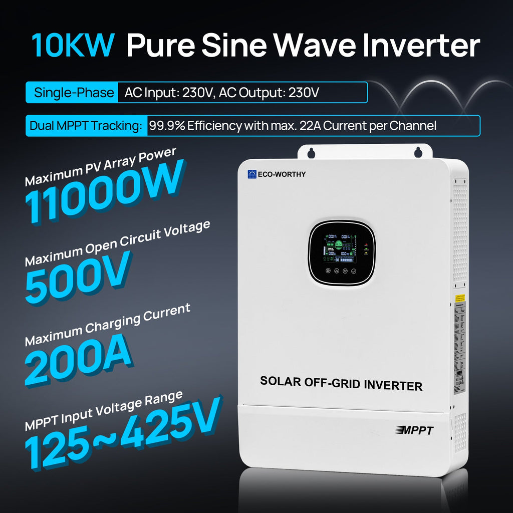 ECO-WORTHY 16KWh Home Backup Power Bundle With 48V 314Ah LiFePO4 Lithium Battery and 10kW 48V AIO Off Grid Inverter
