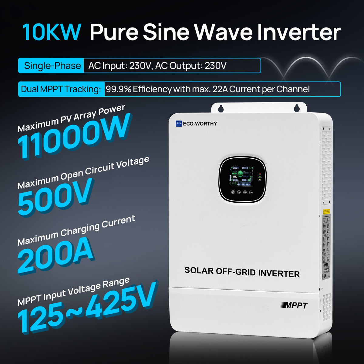 ECO-WORTHY 16KWh Home Backup Power Bundle With 48V 314Ah LiFePO4 Lithium Battery and 10kW 48V AIO Off Grid Inverter