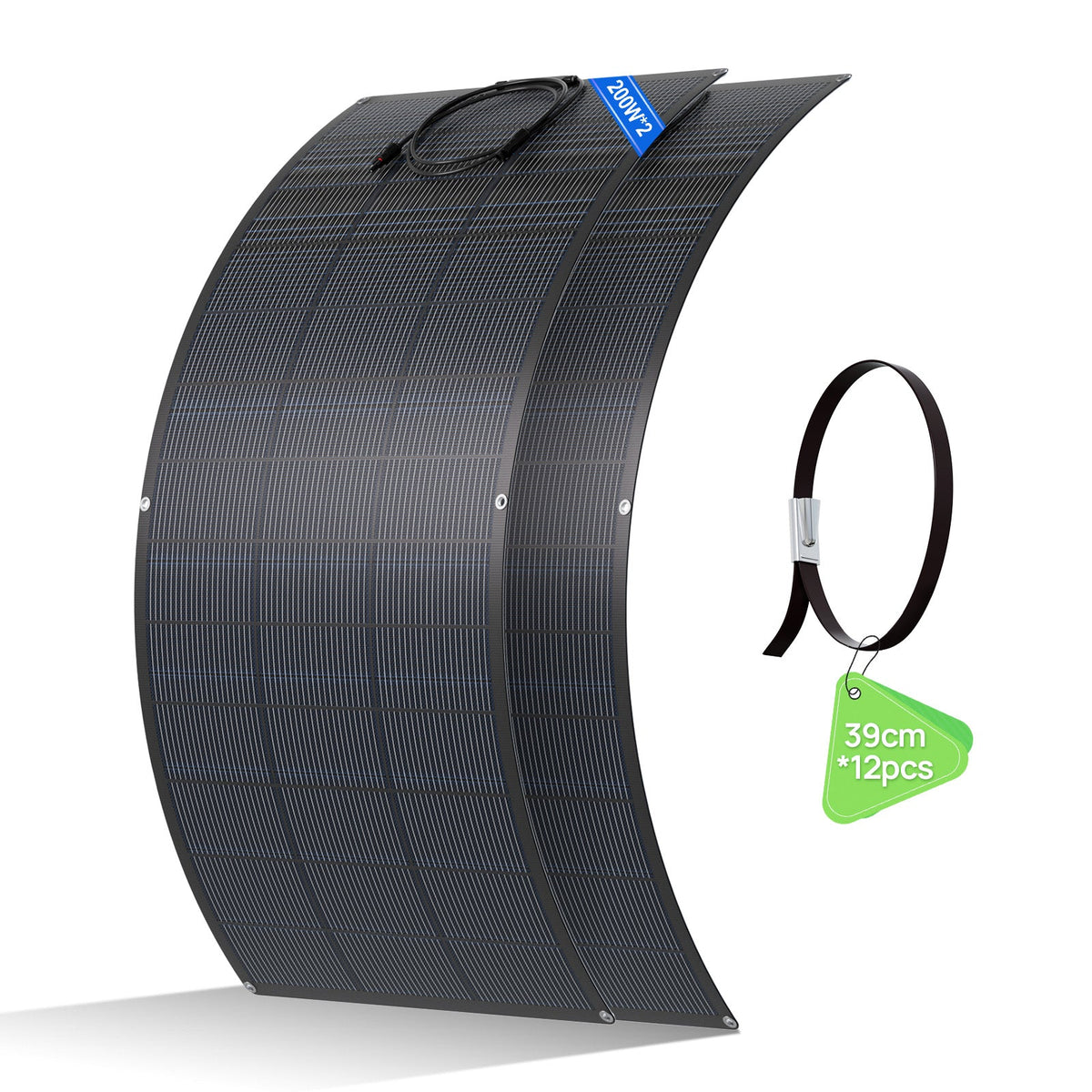 ECO-WORTHY 200W Flexible Solar Panel 25% Efficiency Balcony Motorhome Van | N-Type 18BB