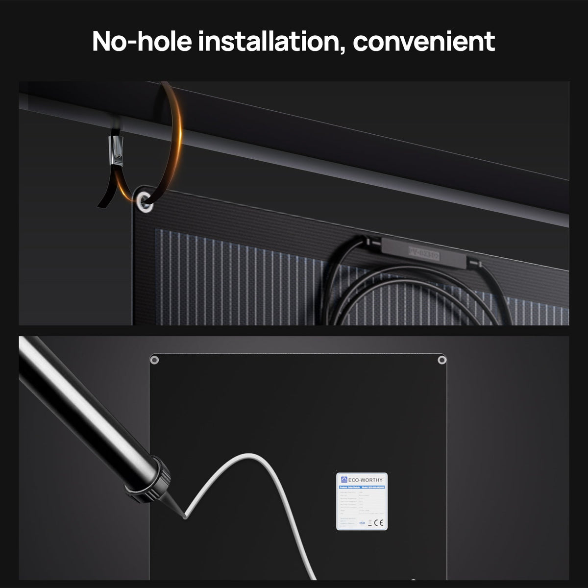 ECO-WORTHY 200W Flexible Solar Panel 25% Efficiency Balcony Motorhome Van | N-Type 18BB