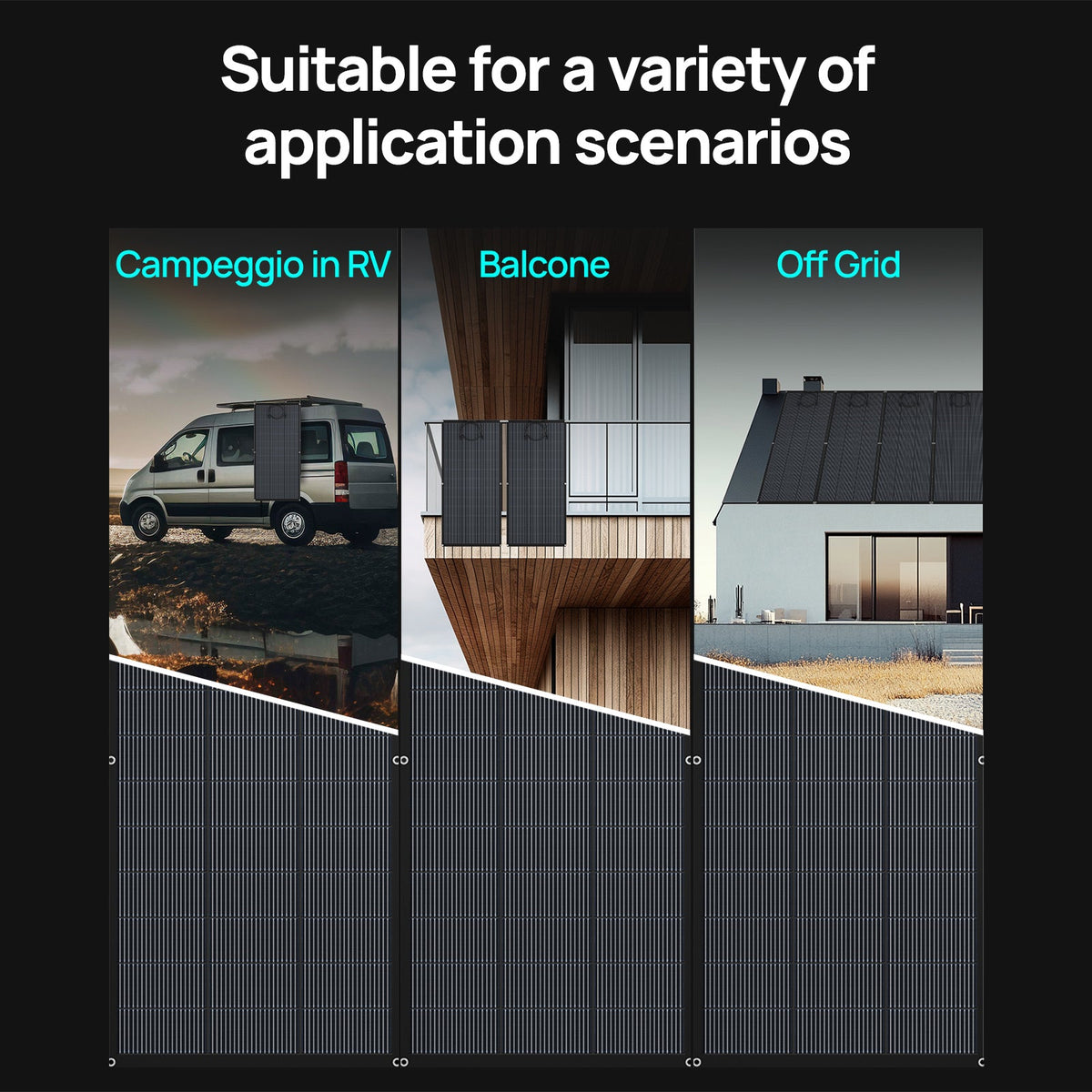 ECO-WORTHY 200W Flexible Solar Panel 25% Efficiency Balcony Motorhome Van | N-Type 18BB