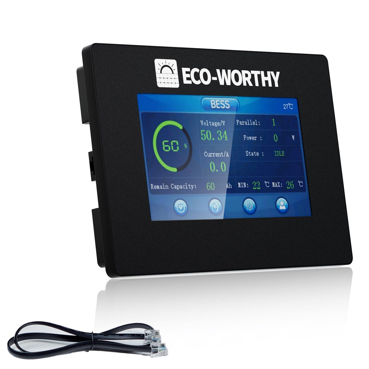 ECO-WORTHY ESM100 Battery Monitor for Cubix Series and Wall-Mounted Batteries