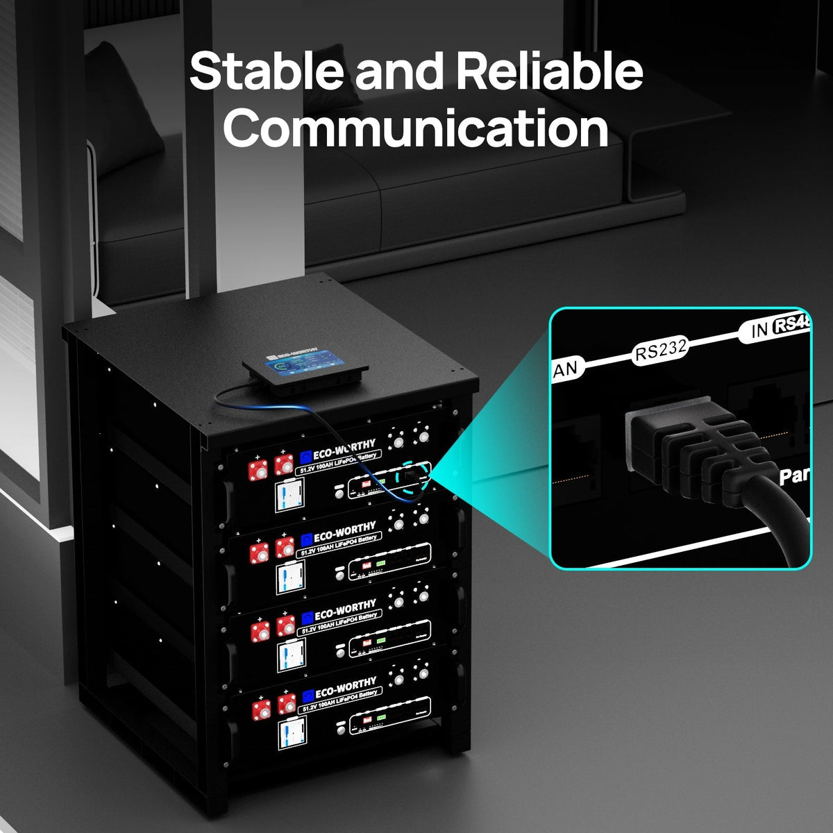 ECO-WORTHY ESM100 Battery Monitor for Cubix Series and Wall-Mounted Batteries