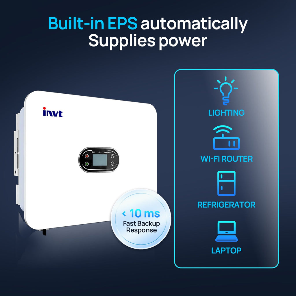 ECO-WORTHY 16kWh Hybrid Energy Storage System with 6kW Single Phase Hybrid Inverter