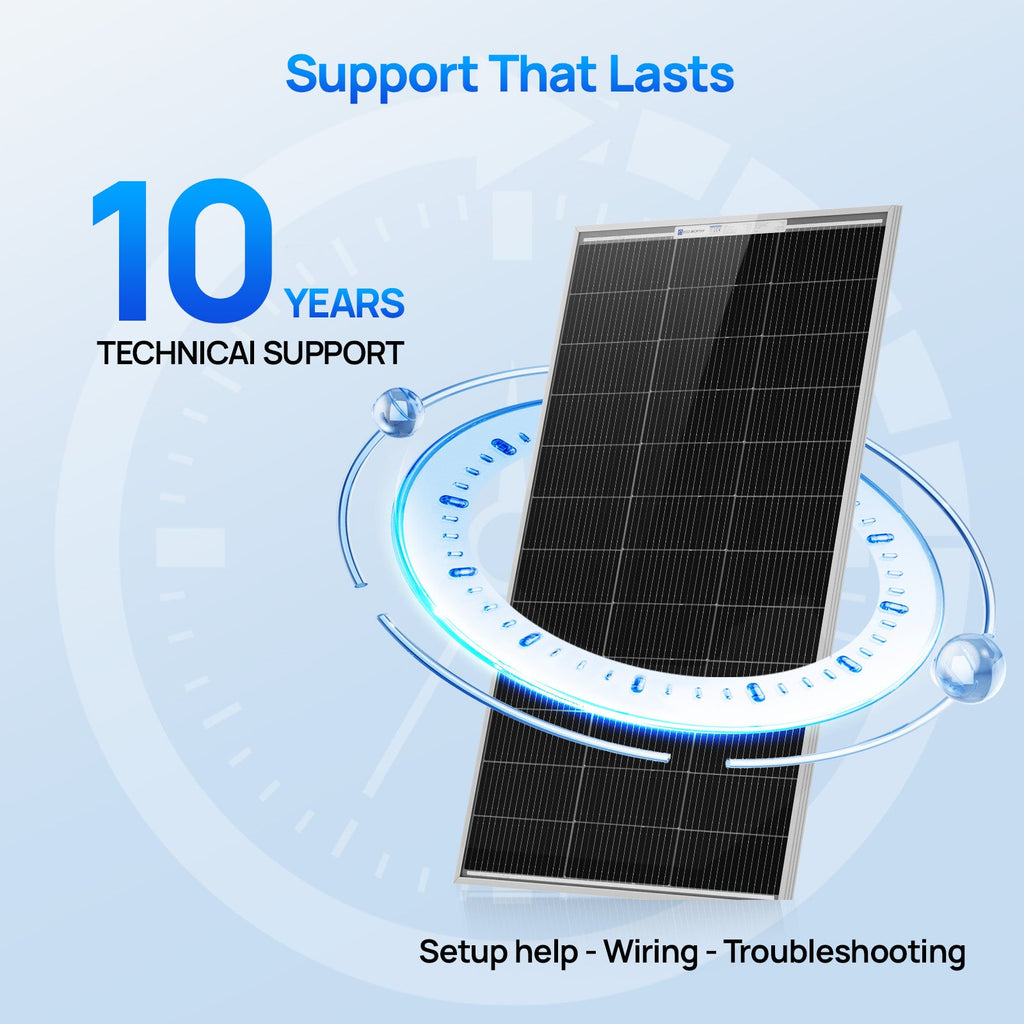 ECO-WORTHY 100W N-Type Bifacial Solar Panel with 25% High Conversion Efficiency