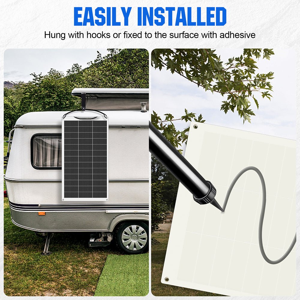 ECO-WORTHY 130W 12V Flexible Solar Panel  | N-Type 18BB