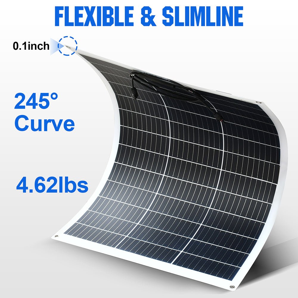 ECO-WORTHY 130W 12V Flexible Solar Panel  | N-Type 18BB