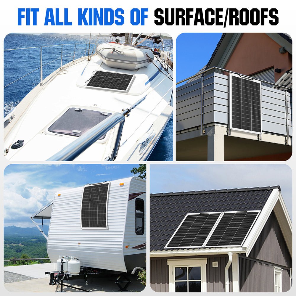 ECO-WORTHY 130W 12V Flexible Solar Panel  | N-Type 18BB