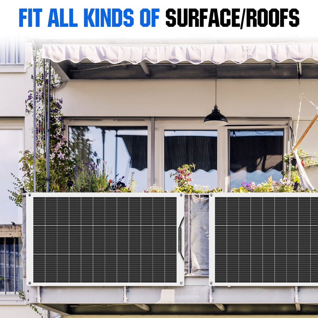 ECO-WORTHY 130W 12V Flexible Solar Panel  | N-Type 18BB