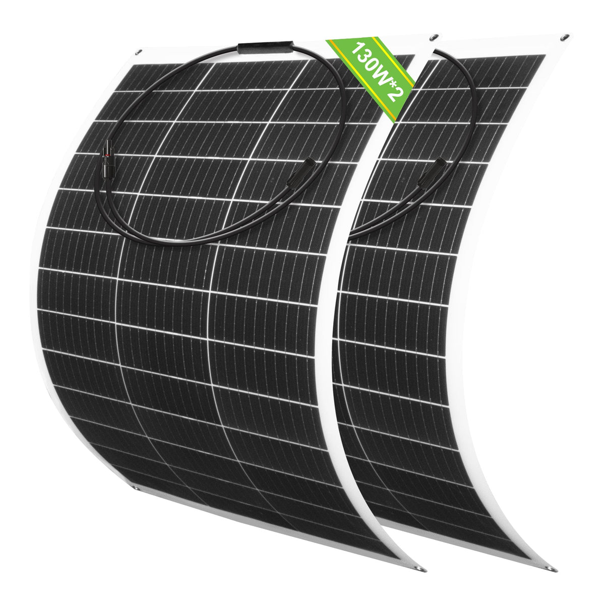 ECO-WORTHY 130W 12V Flexible Solar Panel  | N-Type 18BB