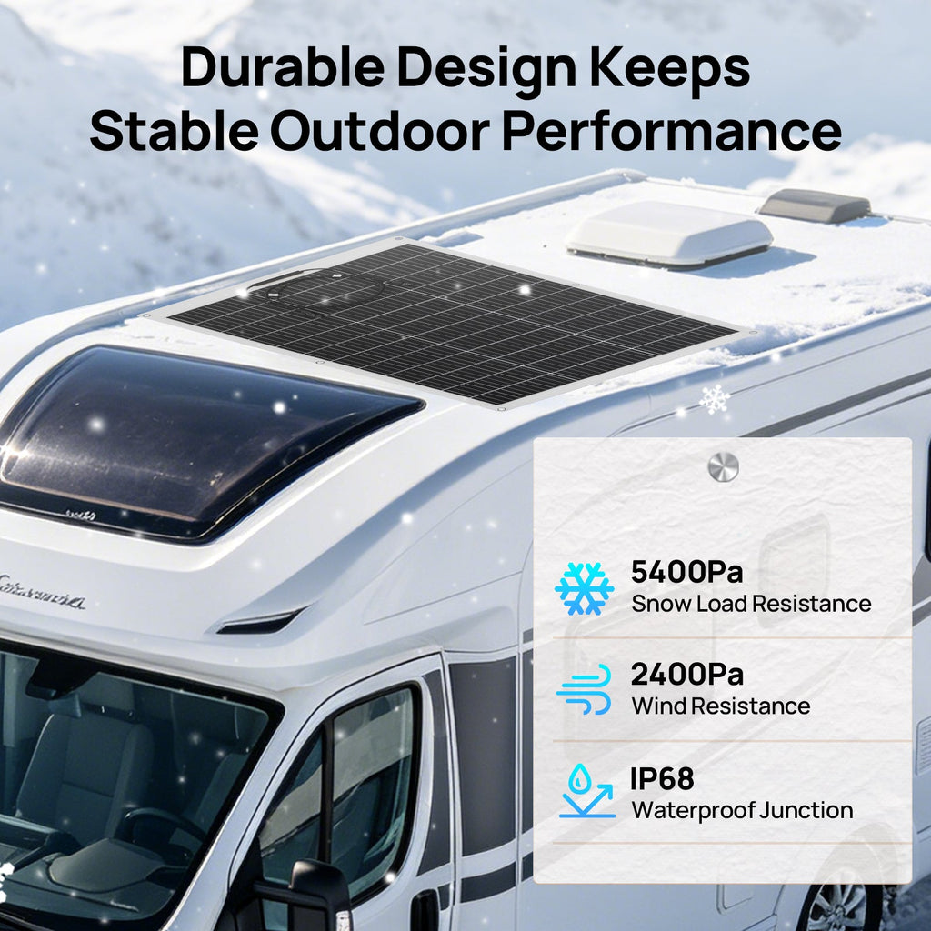 ECO-WORTHY 130W 12V Flexible Solar Panel  | N-Type 18BB