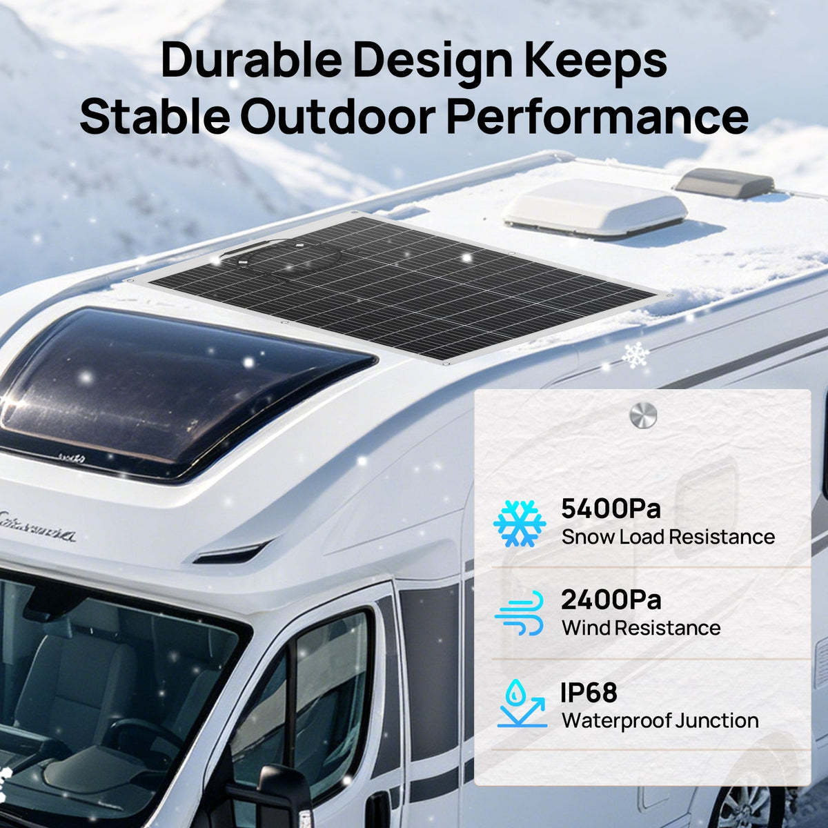 ECO-WORTHY 130W 12V Flexible Solar Panel  | N-Type 18BB