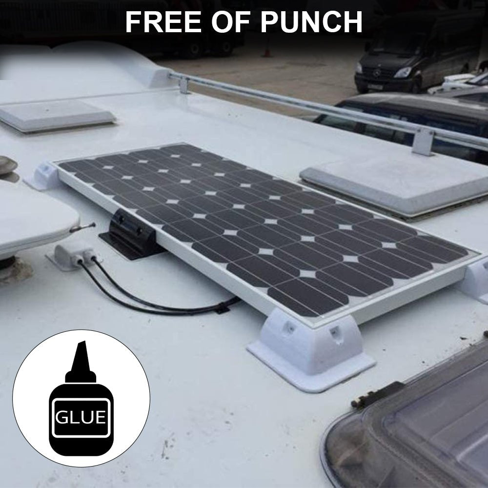 ECO-WORTHY White Color Solar Panel Mounting Brackets for RV, Boats, Motorhomes