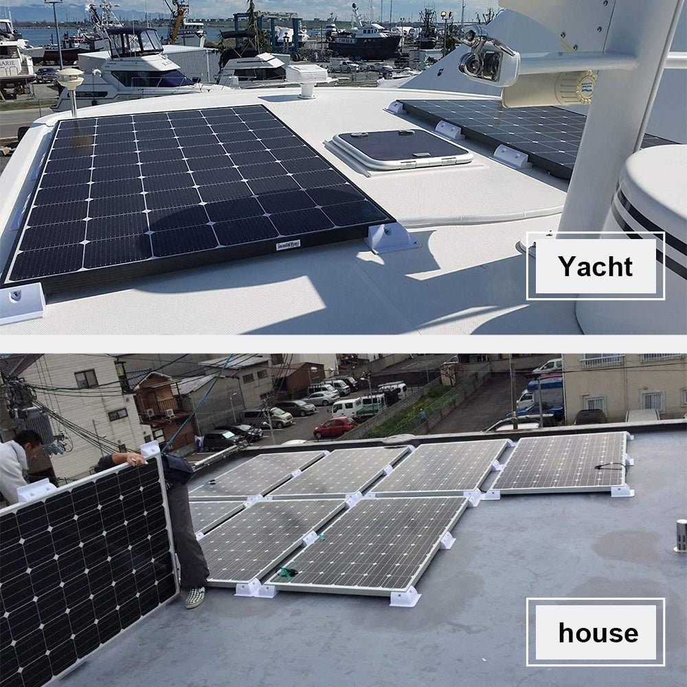 ECO-WORTHY White Color Solar Panel Mounting Brackets for RV, Boats, Motorhomes