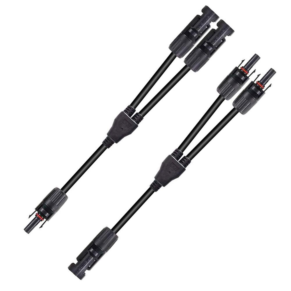 ECO-WORTHY 12AWG 1 Pair Solar MC4 Y Parallel Branch Connectors MFF&FMM Pair