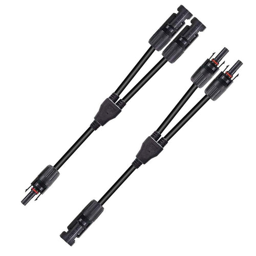 ECO-WORTHY 12AWG 1 Pair Solar MC4 Y Parallel Branch Connectors MFF&FMM Pair