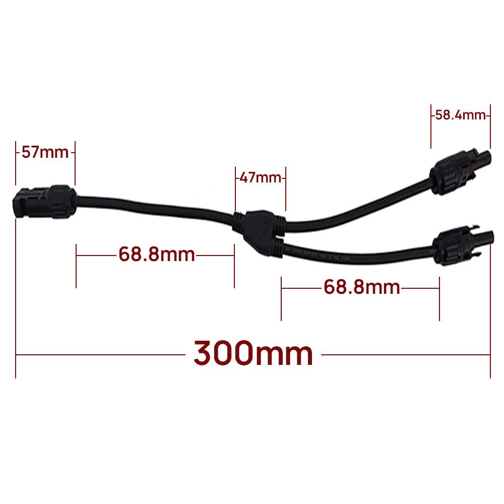 ECO-WORTHY 12AWG 1 Pair Solar MC4 Y Parallel Branch Connectors MFF&FMM Pair