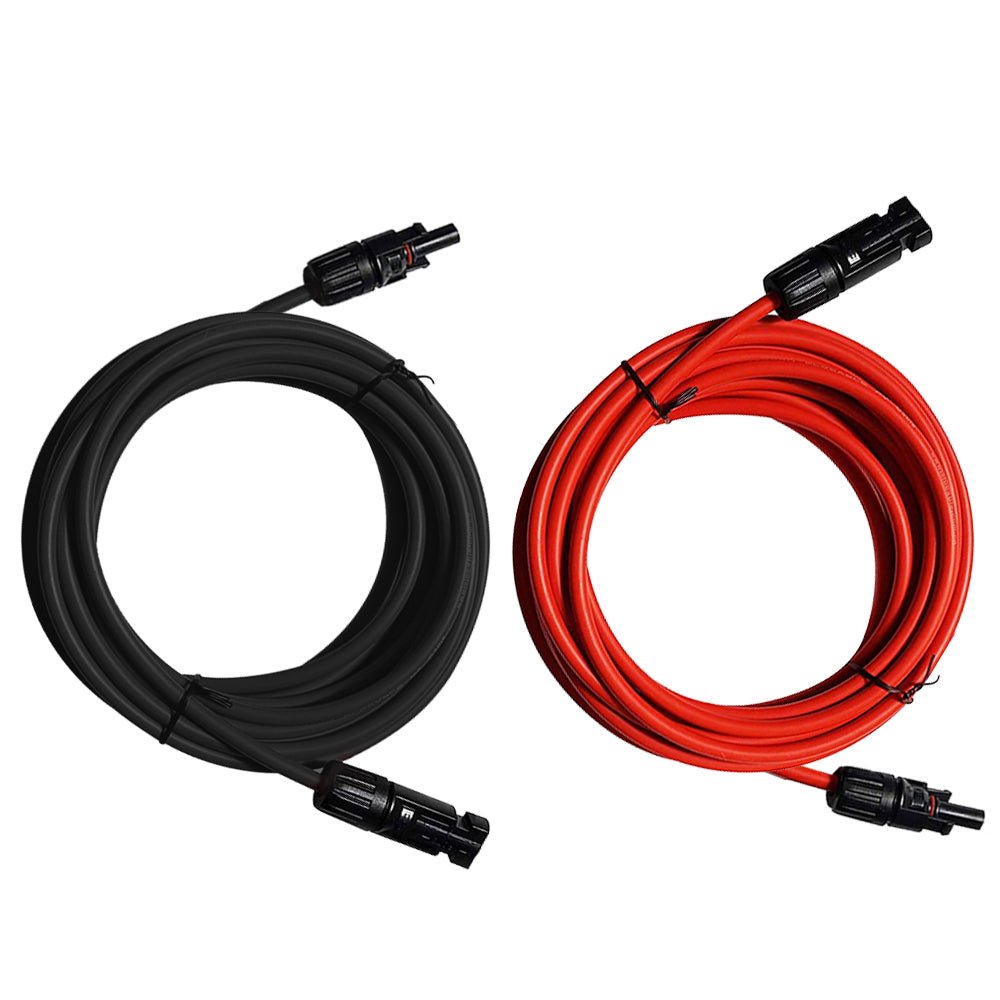 ECO-WORTHY 12AWG 16.4FT Solar Extension Cables Wires with Female and Male MC4 Connectors