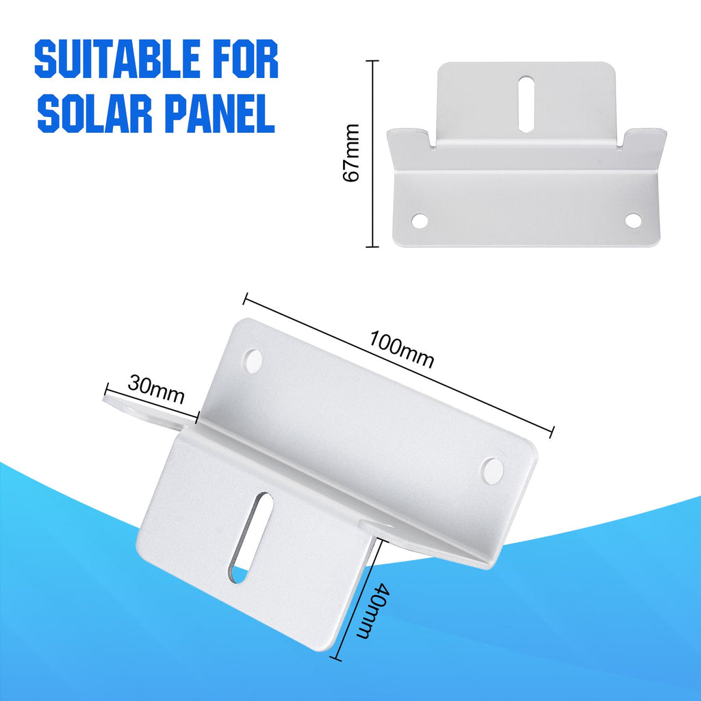 ECO-WORTHY Z Style Solar Panel Mounting Brackets with Nuts and Bolts