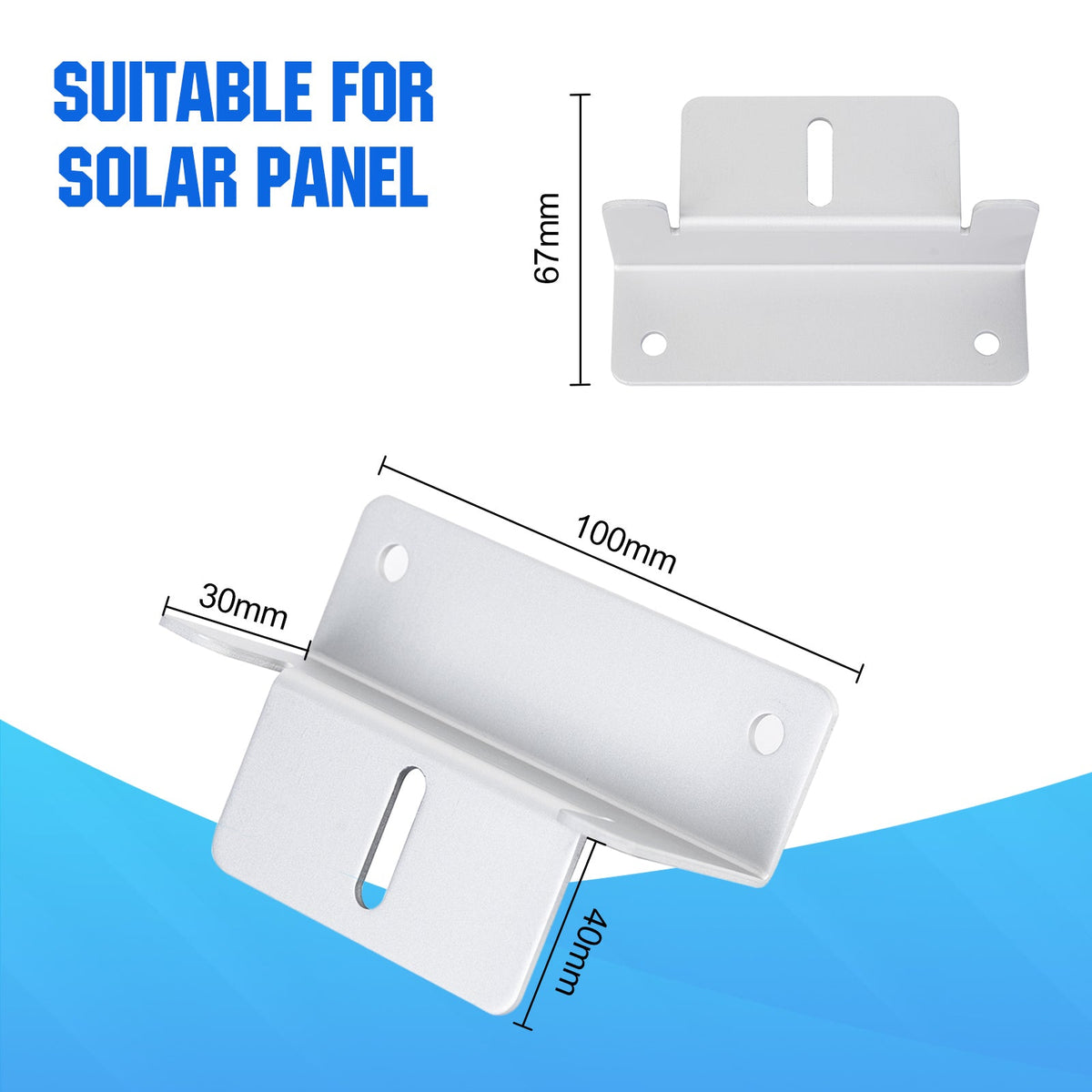 ECO-WORTHY Z Style Solar Panel Mounting Brackets with Nuts and Bolts