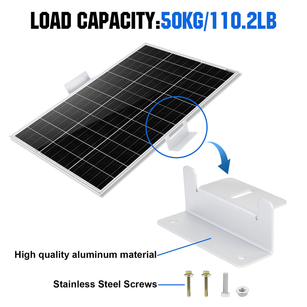 ECO-WORTHY Z Style Solar Panel Mounting Brackets with Nuts and Bolts