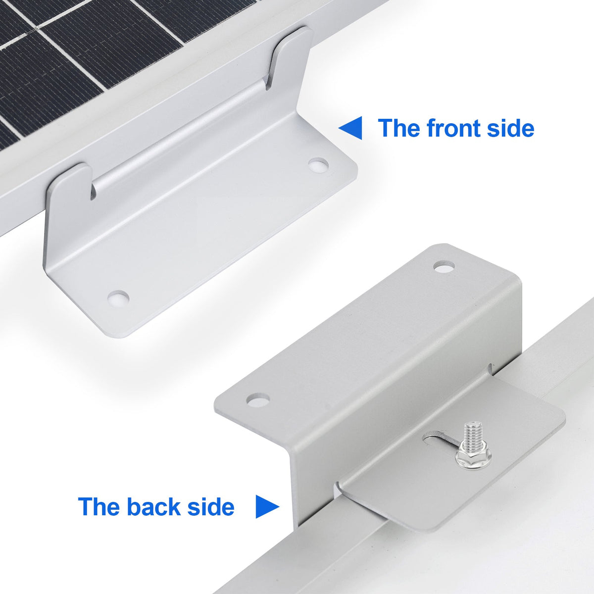 ECO-WORTHY Z Style Solar Panel Mounting Brackets with Nuts and Bolts