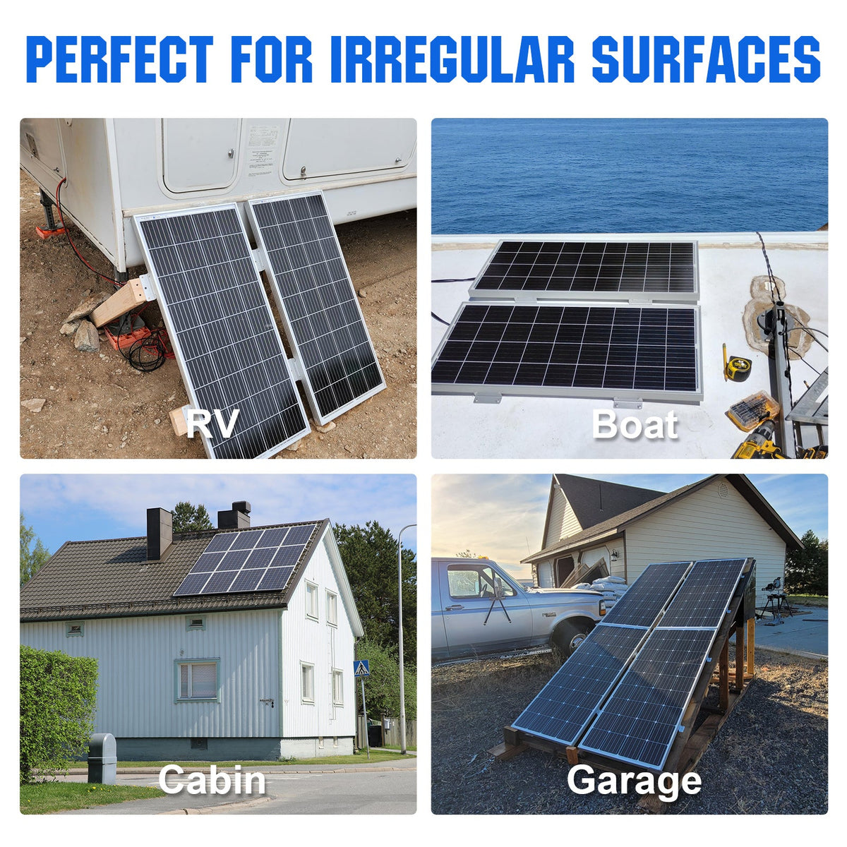 ECO-WORTHY Z Style Solar Panel Mounting Brackets with Nuts and Bolts