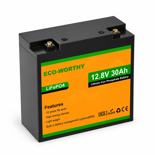 ECO-WORTHY 12V 30Ah LiFePO4 Lithium Battery