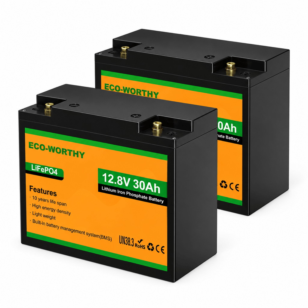 ECO-WORTHY 12V 30Ah LiFePO4 Lithium Battery