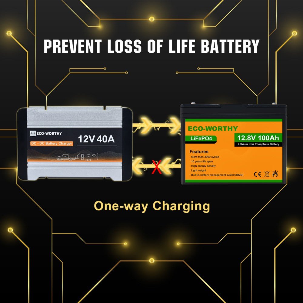ECO-WORTHY 12V 20A & 40A DC to DC Charger On-Board MPPT Battery Charger