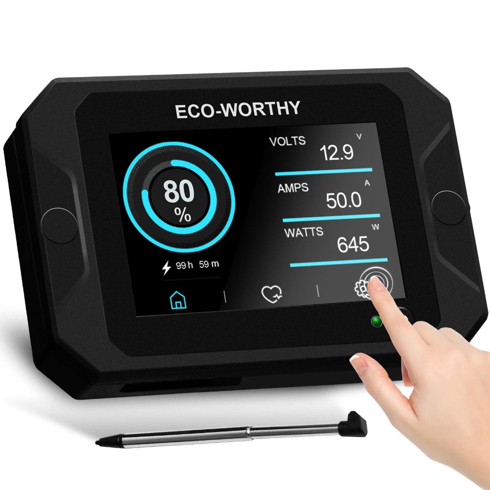 ECO-WORTHY 300A Battery Monitor with Hall Sensor for AGM & Lifepo4 Lithium Battery