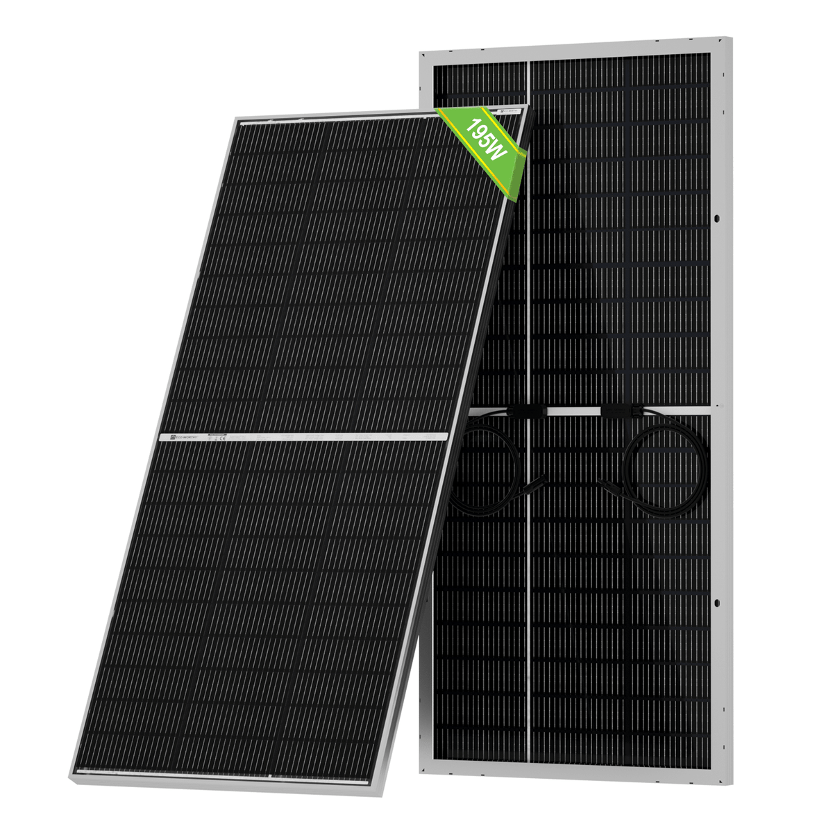 ECO-WORTHY 195W N-Type 18BB Bifacial Solar Panel with 25% High Conversion Efficiency