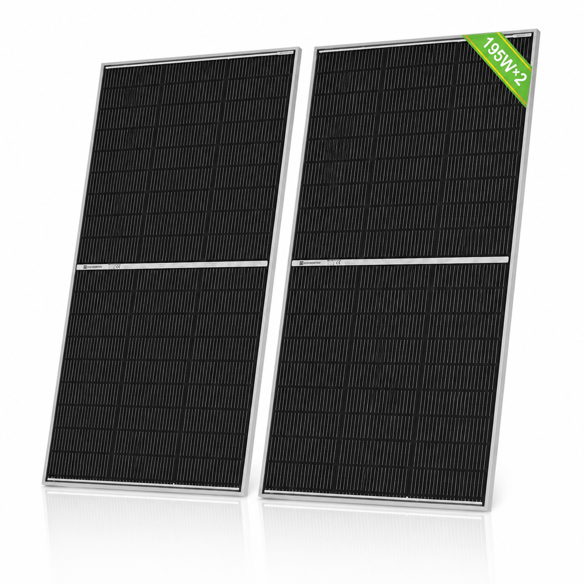 ECO-WORTHY 195W N-Type 18BB Bifacial Solar Panel with 25% High Conversion Efficiency