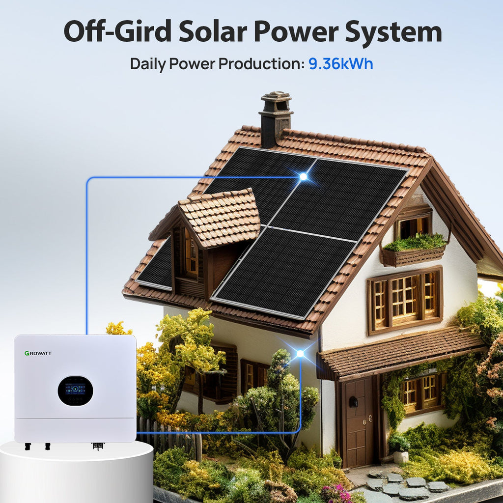 ECO-WORTHY 48V 2340W  (12x Bifacial 195W) Complete Off Grid Solar Panel Kit
