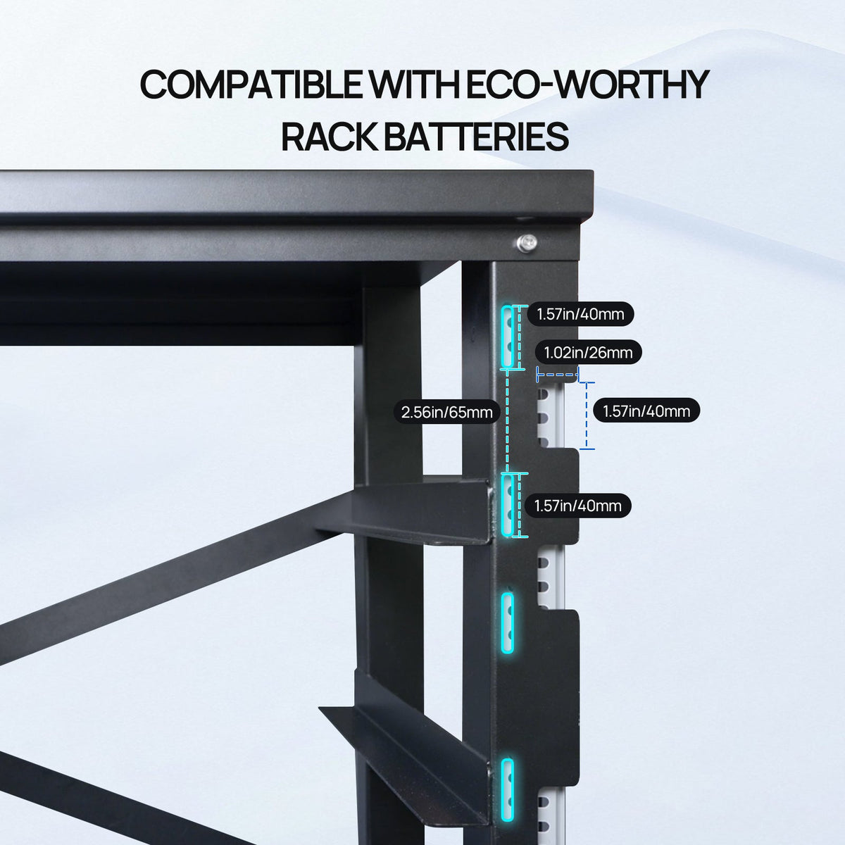 ECO-WORTHY RACK6 V2 I 6-Layer Rack With 600A Busbar| For Server Rack Battery All Versions