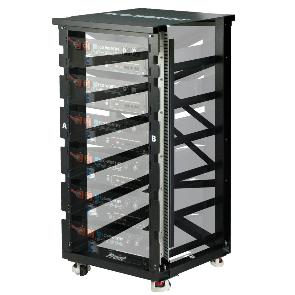 ECO-WORTHY RACK6 V2 I 6-Layer Rack With 600A Busbar| For Server Rack Battery All Versions
