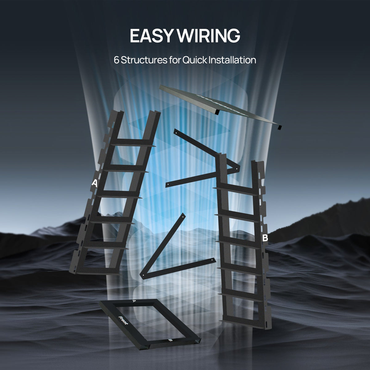ECO-WORTHY RACK6 V2 I 6-Layer Rack With 600A Busbar| For Server Rack Battery All Versions