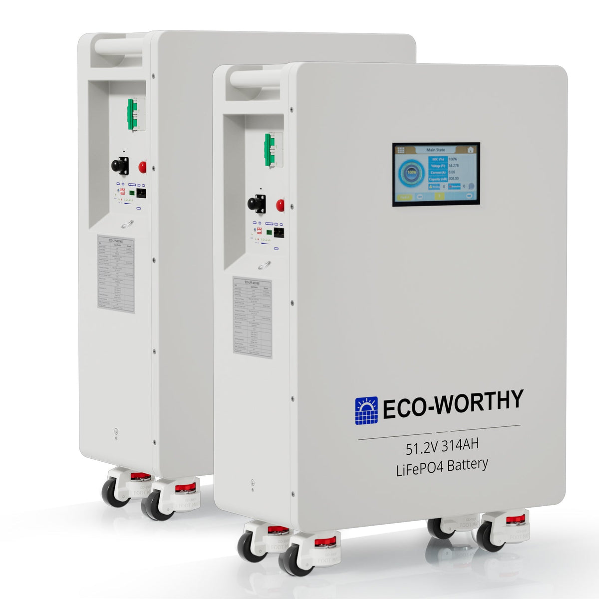 ECO-WORTHY 48V 314Ah Lifepo4 Lithium Battery with Bluetooth & WiFi and 16kWh for Home Solar & Backup