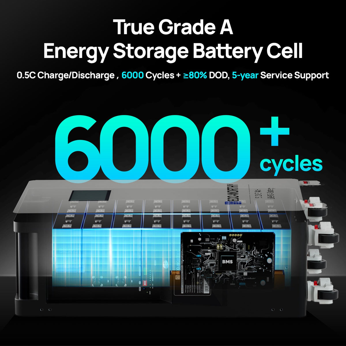 ECO-WORTHY 48V 314Ah Lifepo4 Lithium Battery with Bluetooth & WiFi and 16kWh for Home Solar & Backup