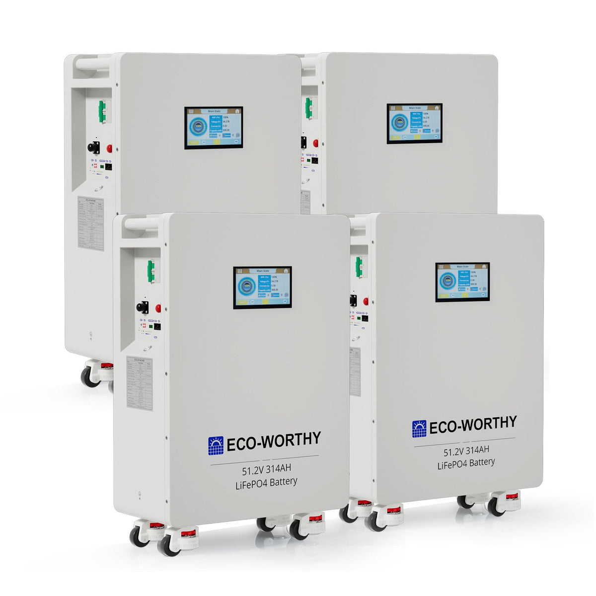 ECO-WORTHY 48V 314Ah Lifepo4 Lithium Battery with Bluetooth & WiFi and 16kWh for Home Solar & Backup