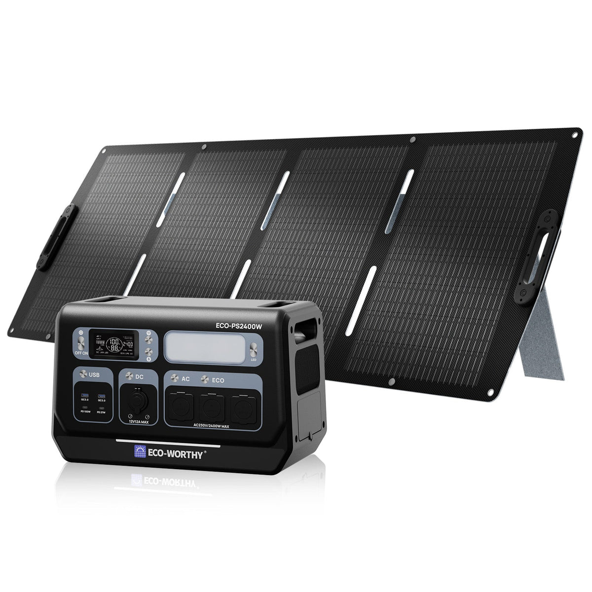 ECO-WORTHY 2400W Portable Power Station with 2048Wh Lithium Battery