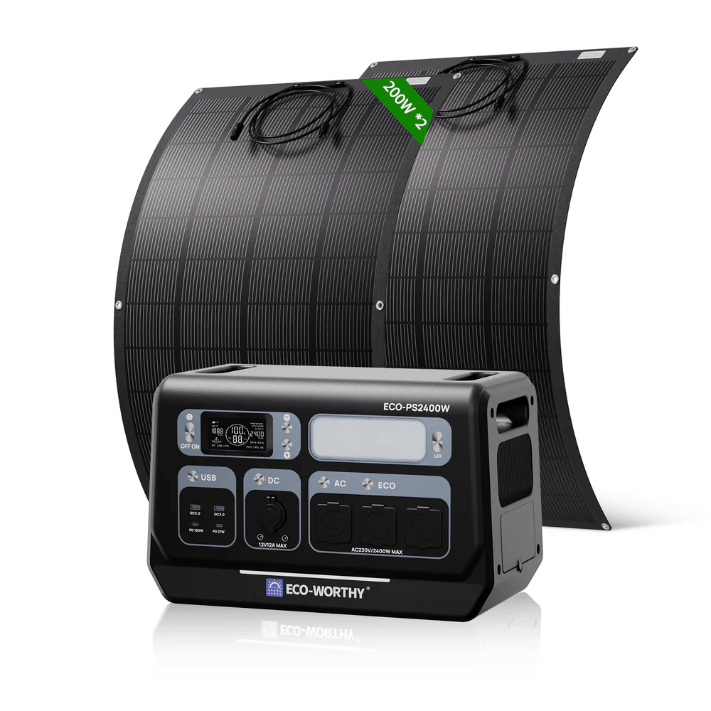 ECO-WORTHY 2400W Portable Power Station with 2048Wh Lithium Battery